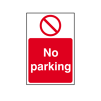No Parking Sign - RPVC, 200 X 300mm